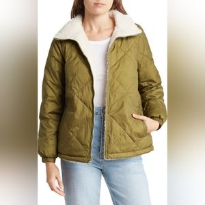 Madewell reversible Sherpa color block coat